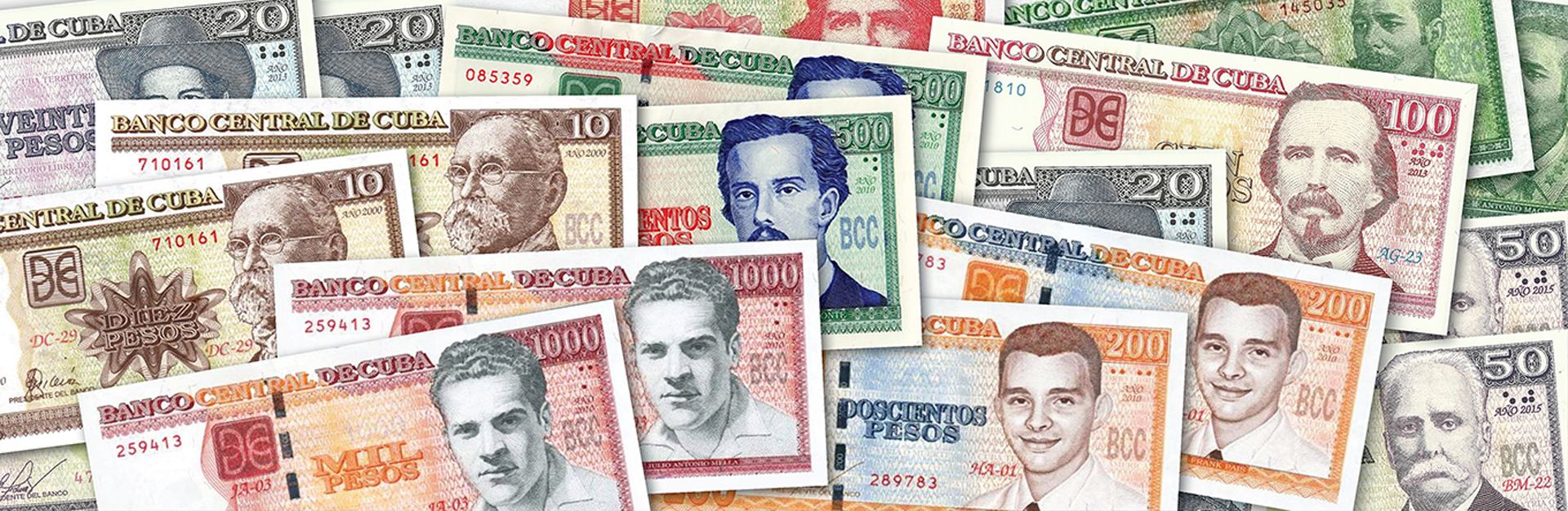 Billetes en Cuba.